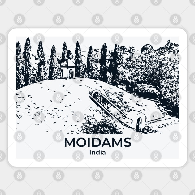 Moidams - India Magnet by Lakeric